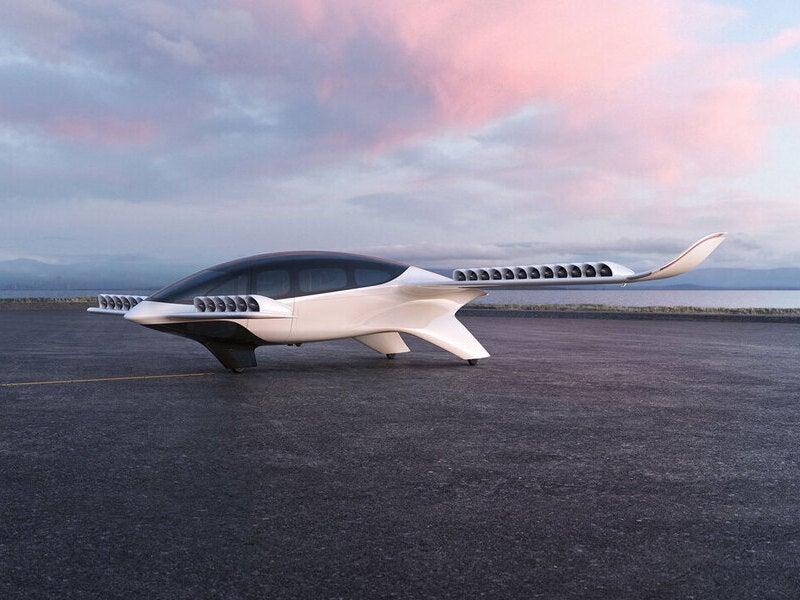 The seven-seater Lilium Jet will have a range of over 250km with a cruise speed of 280km/h. Credit: Lilium.